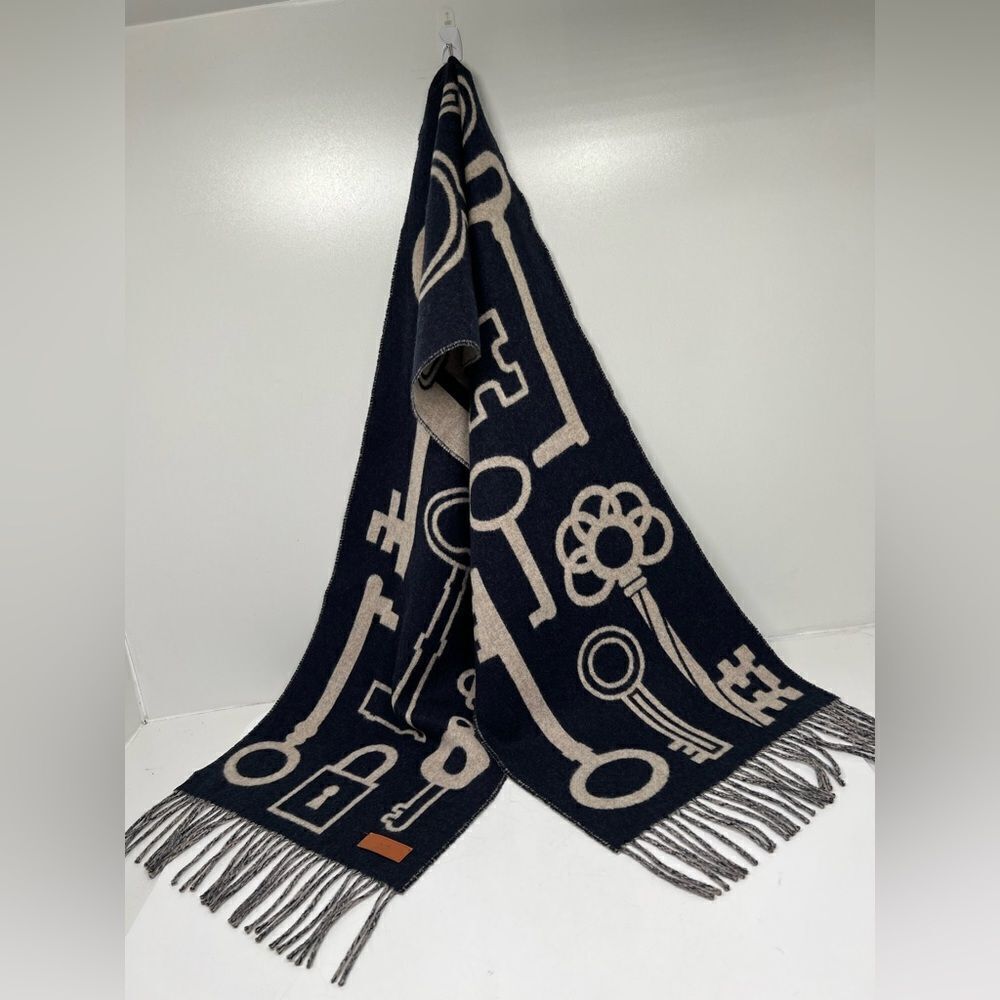 Hermes 100% Cashmere Casaque  Muffler Porte-Clefs Scarf Unisex Gifts